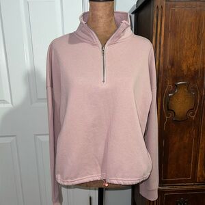 Pink Republic Light mauve Half-Zip Sweatshirt